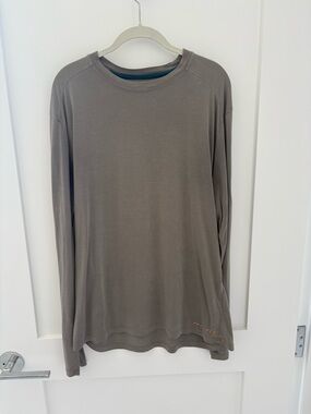 Men’s Free Fly Bamboo Performance Long Sleeve Shirt XL Taupe Lightweight